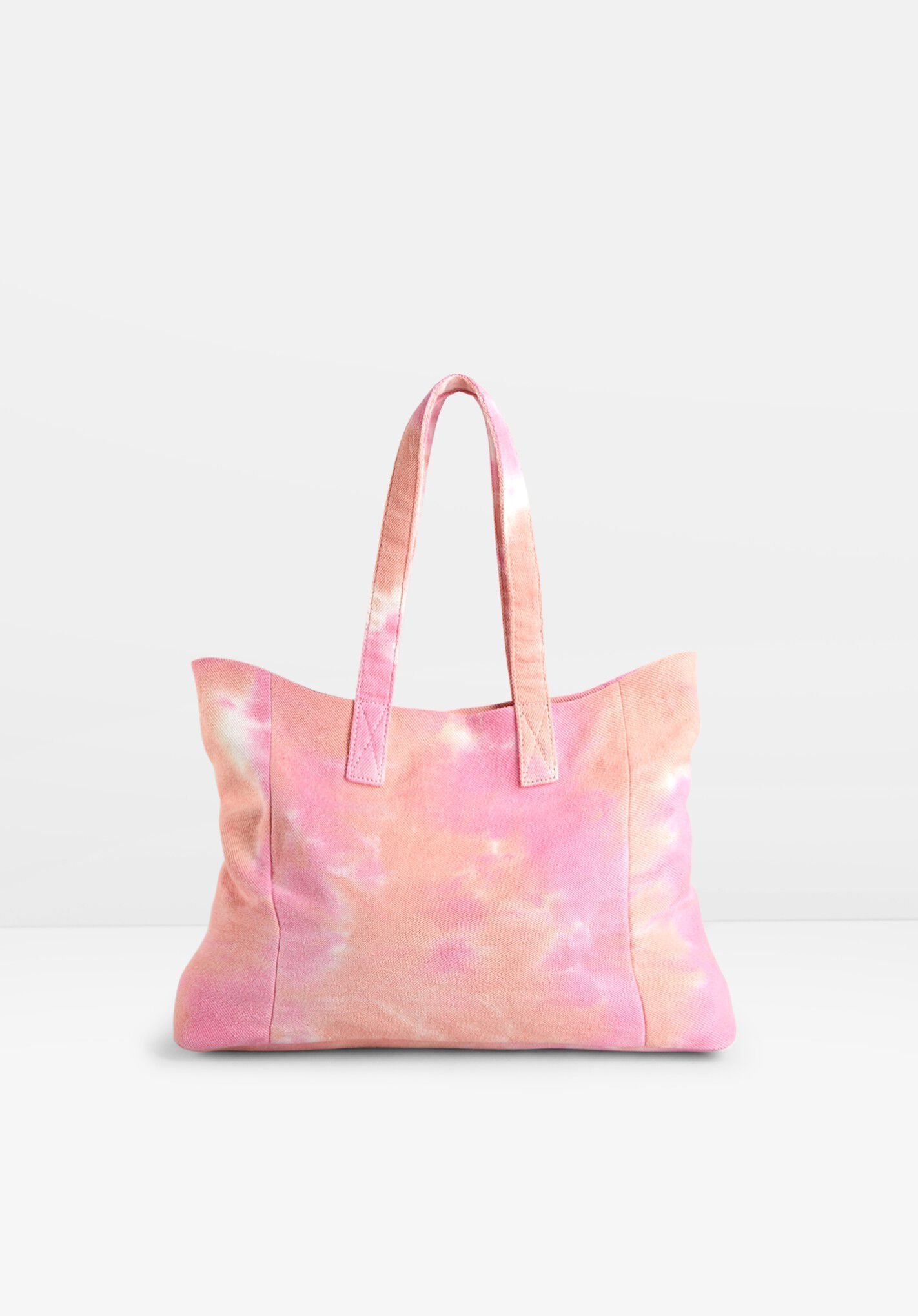 Saint Laurent Rive Gauche tote in pink and white terry cloth