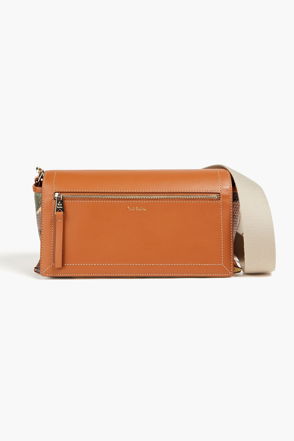 Paul Smith Suede And Leather Crossbody Bag In Brown