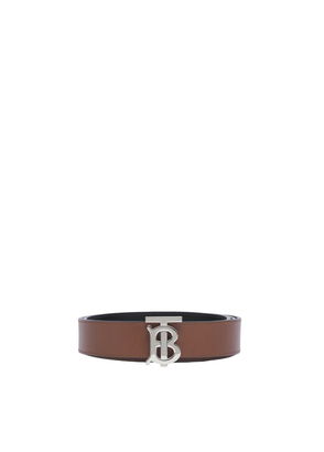 Burberry Vintage Check Reversible Monogram-Buckle Belt - Brown