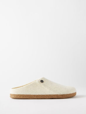 Staud Gina Shearling-lined Suede Slippers In Black