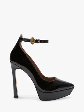 John Lewis Harrietta Mary Jane Leather Pumps, Black at John Lewis & Partners