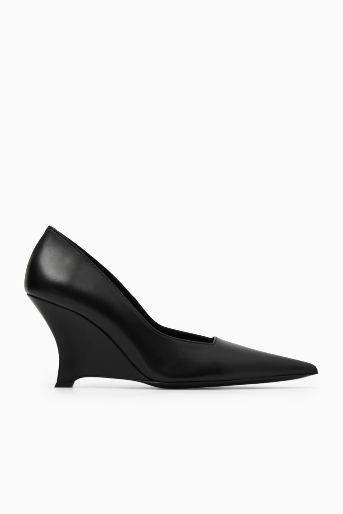 COS Pointed Leather Wedge Pumps | Endource