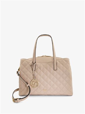 John Lewis ANYDAY Quilted Borg Tote Bag, Off White