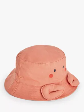 John Lewis Kids' Funny Face Trapper Hat, Green at John Lewis & Partners