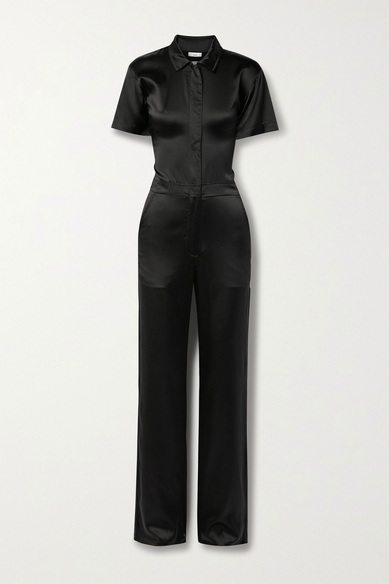 RIVET UTILITY Icon Silk-Blend Satin Jumpsuit | Endource