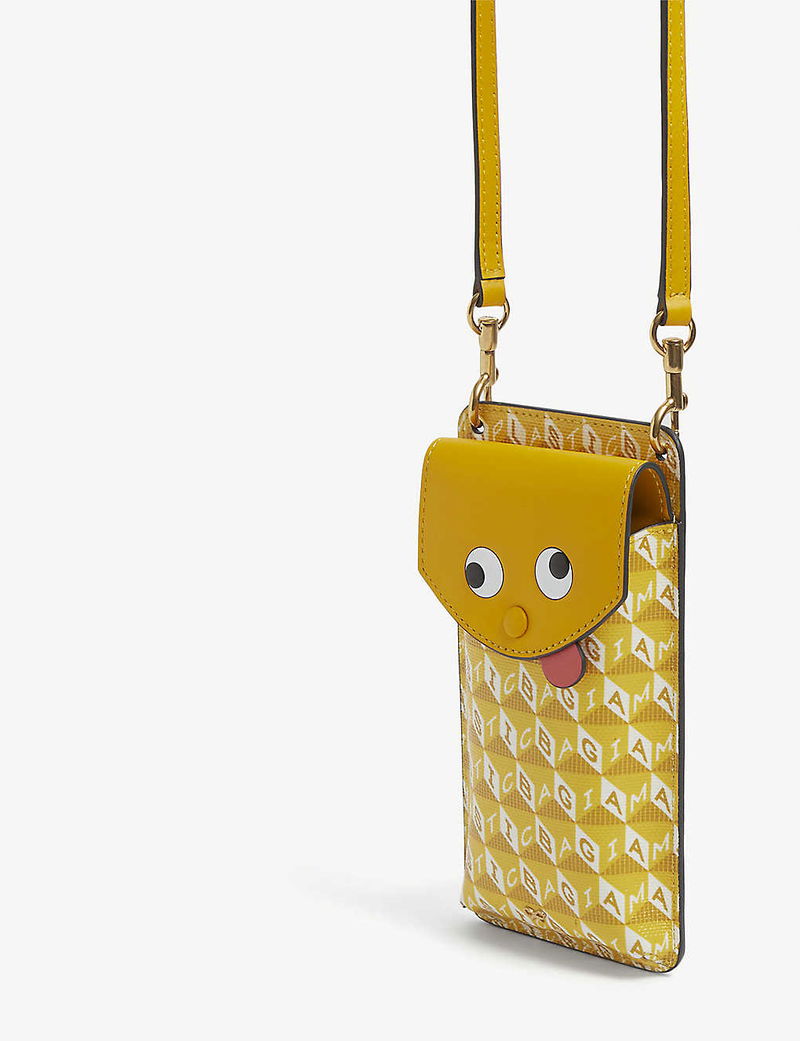 Anya Hindmarch I Am A Plastic Bag Zany Phone Pouch on Strap