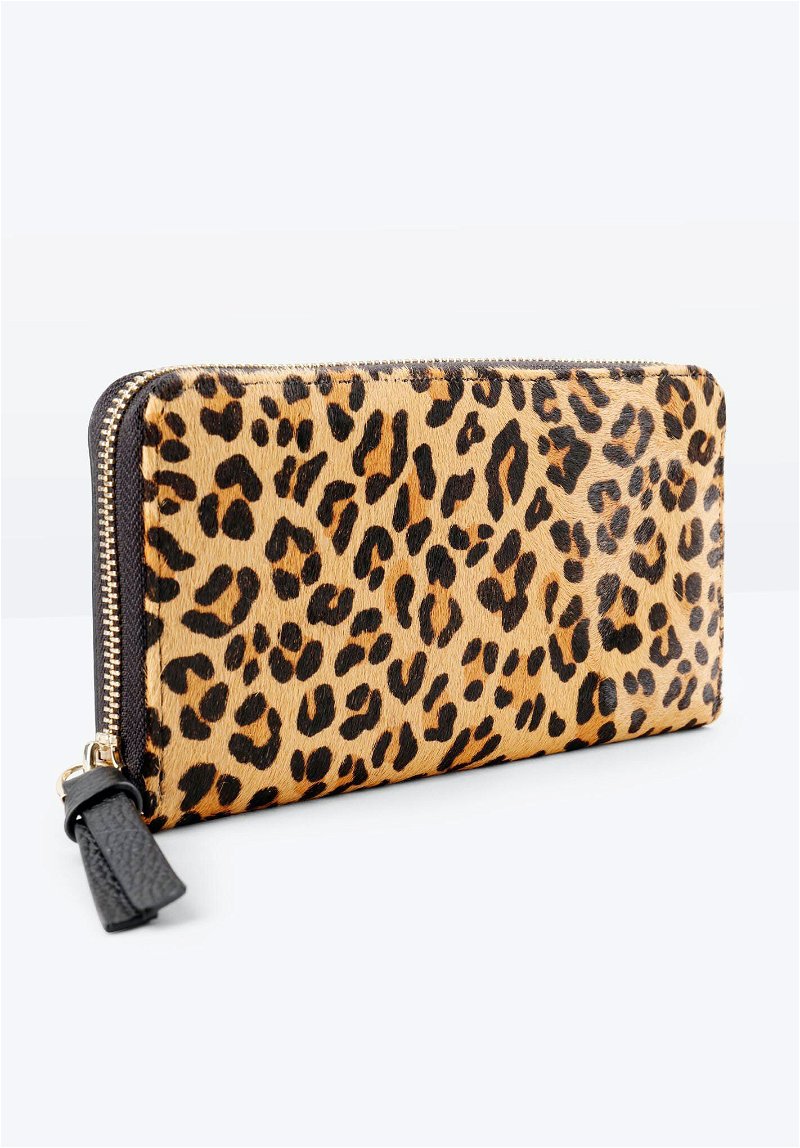 CL Debossed Leopard Print Leather Wallet in Multicoloured