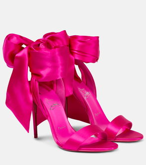 Goldie Joli 100 Satin Sandals in Pink - Christian Louboutin