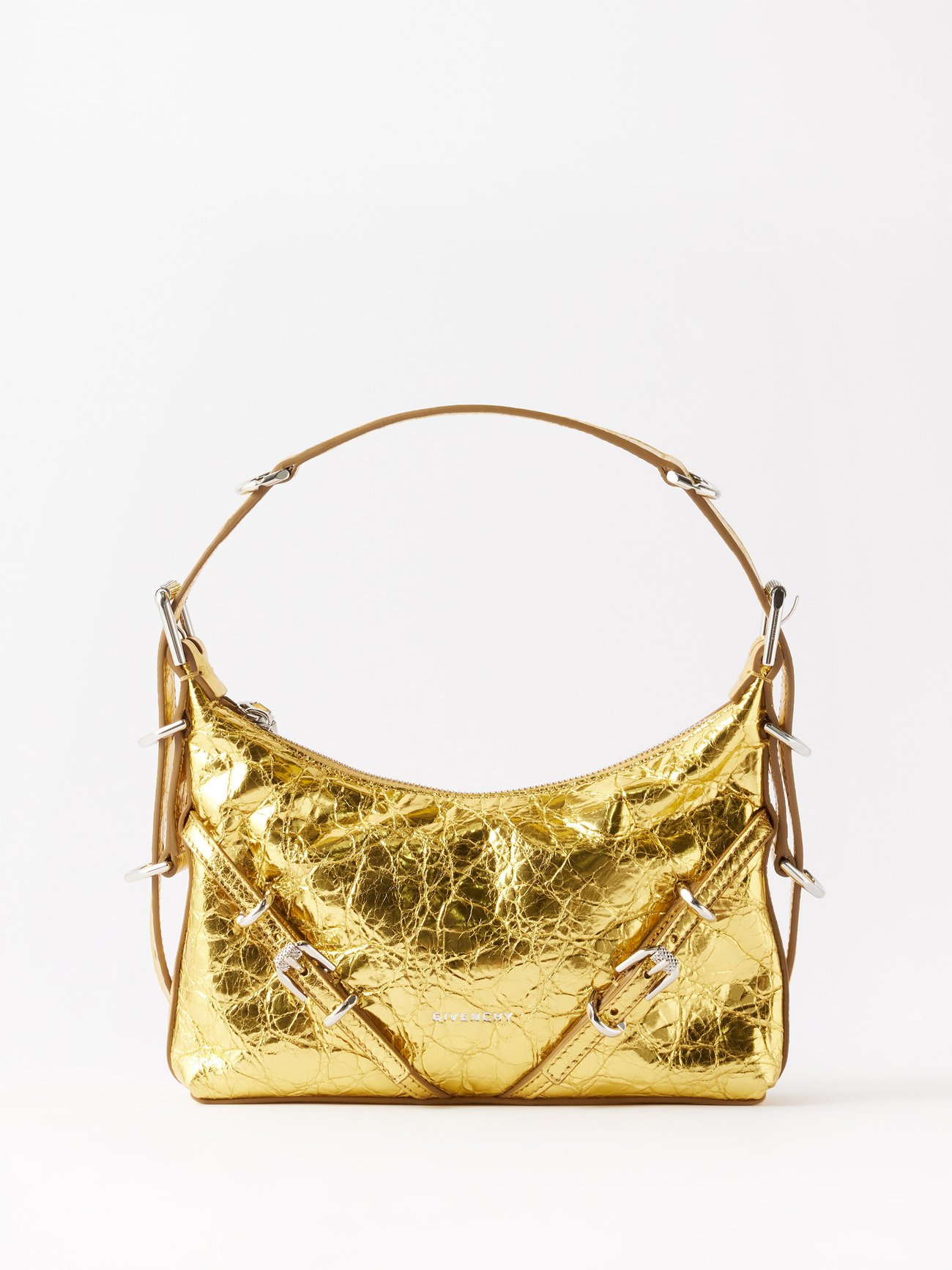 GIVENCHY Voyou Mini Metallic-Leather Shoulder Bag | Endource