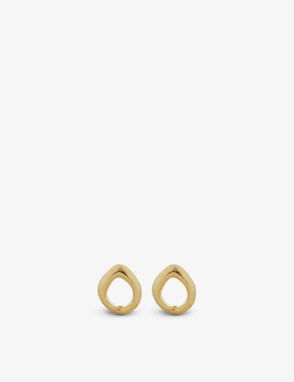 Monica Vinader Power Medium Hoop Earrings, Gold at John Lewis