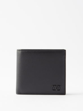 Karl Lagerfeld, K/Monogram Klassik Bi-Fold Wallet, Man, Black, Size: One Size