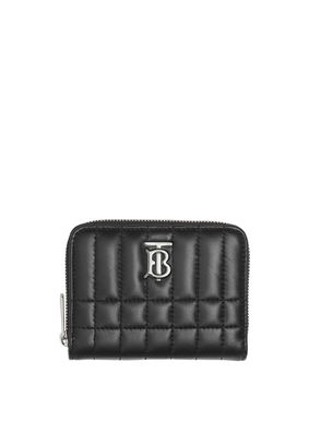 Burberry Mini Lola Quilted Leather Zip-around Wallet - Dusty Pink