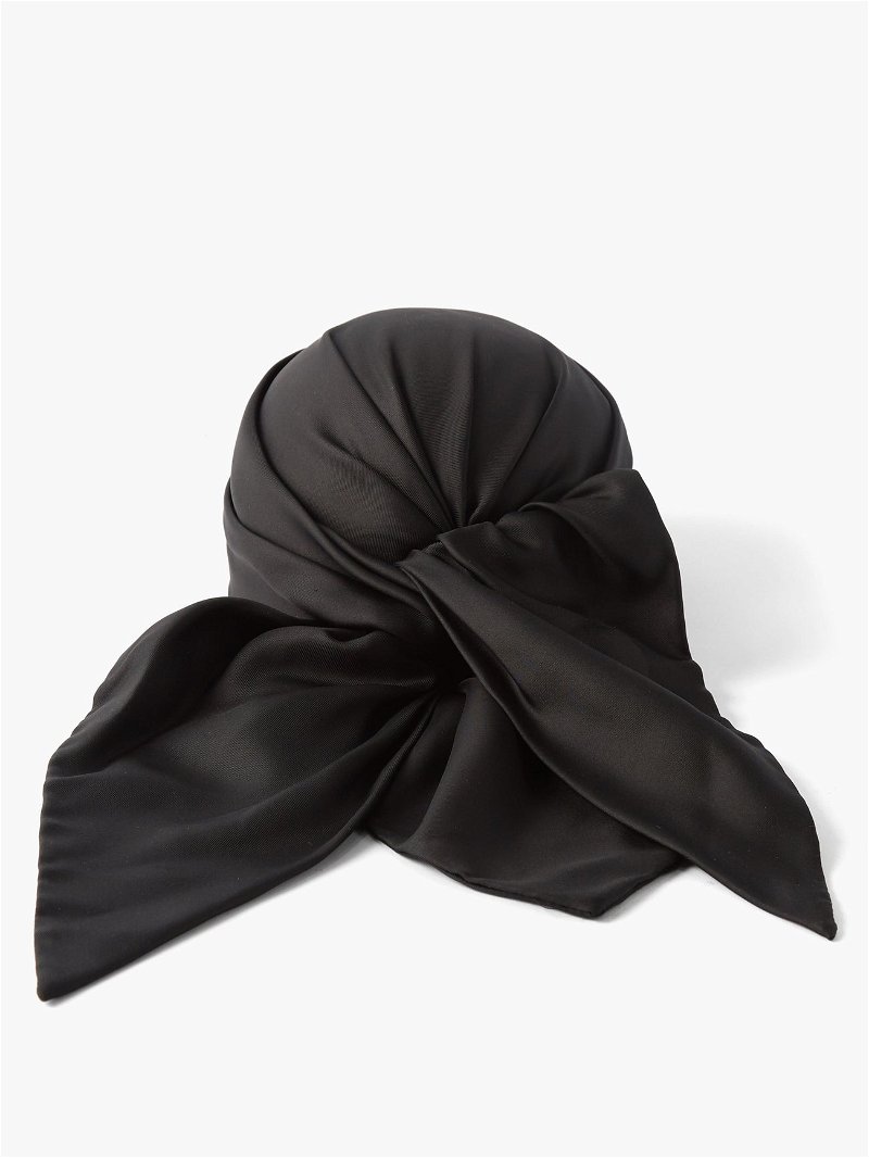 The Row Shanz Silk-blend Scarf Cap in Black