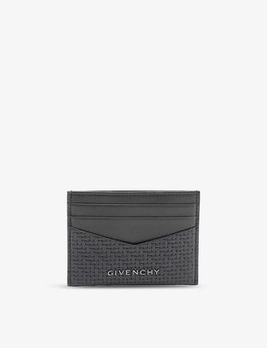 FENDI: laptop pouch in grained leather with embossed logo - Black