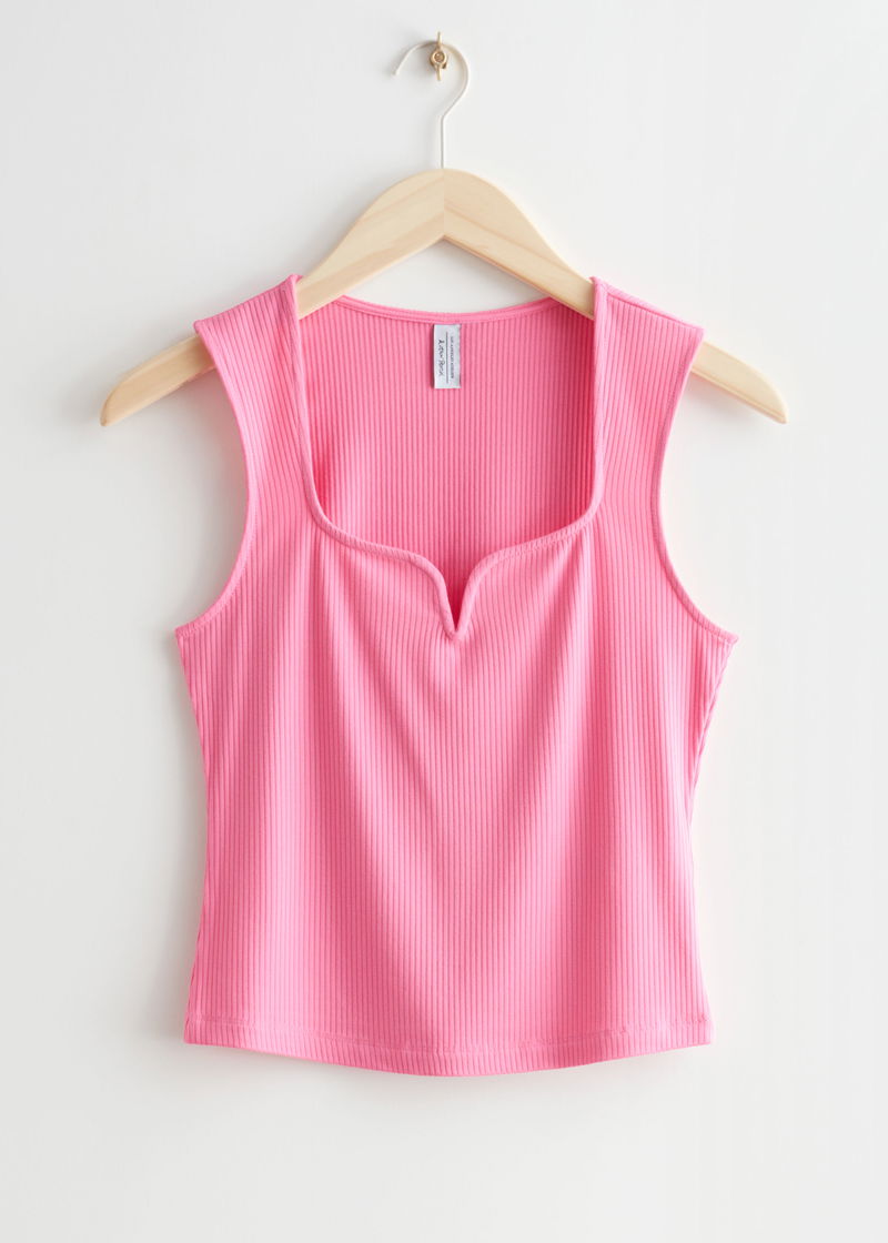 Buy Shell Pink Spaghetti Strap Blouse With A Sweetheart Neckline