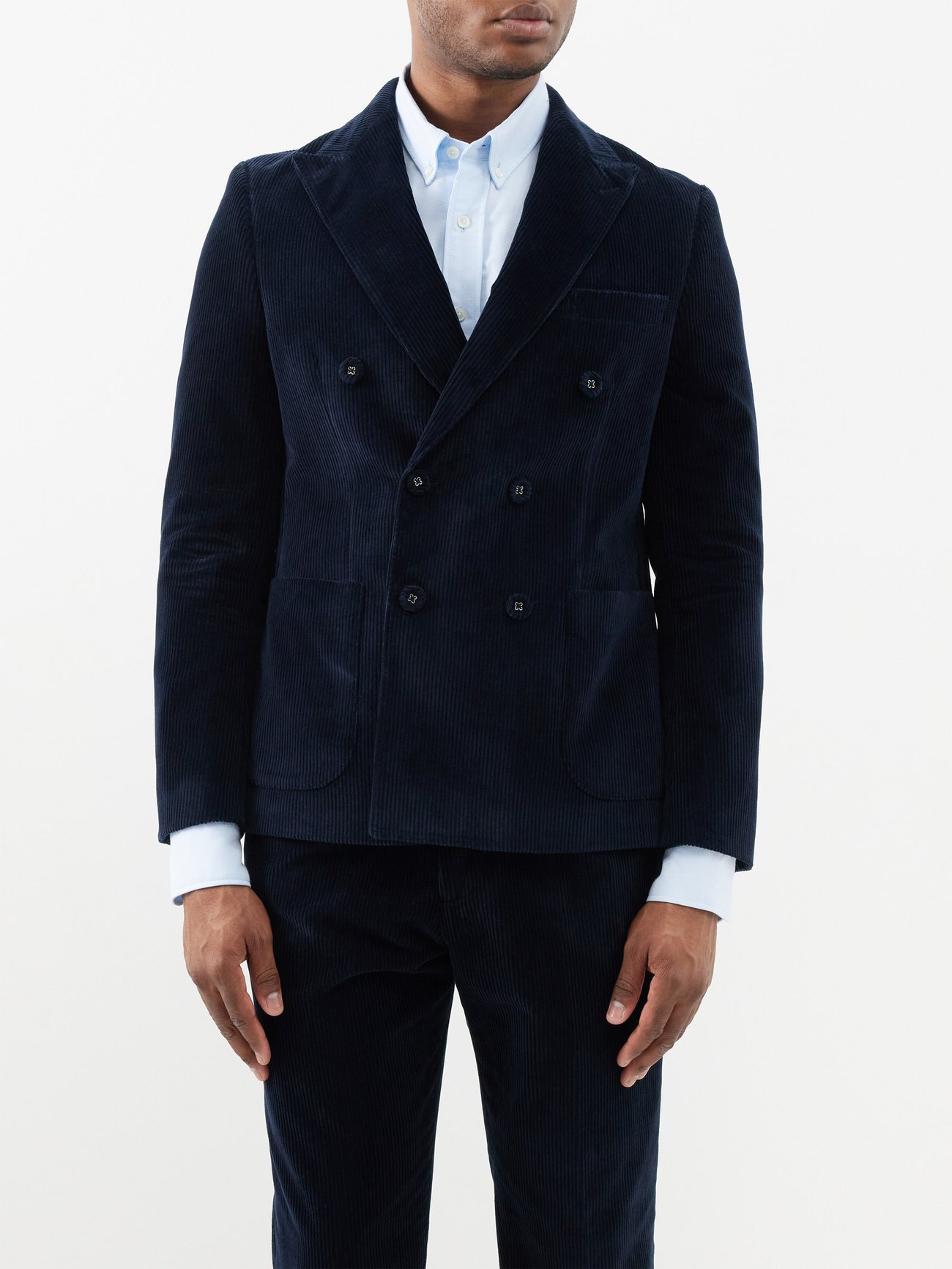 OFFICINE GÉNÉRALE Raphael Double-Breasted Suit Jacket | Endource