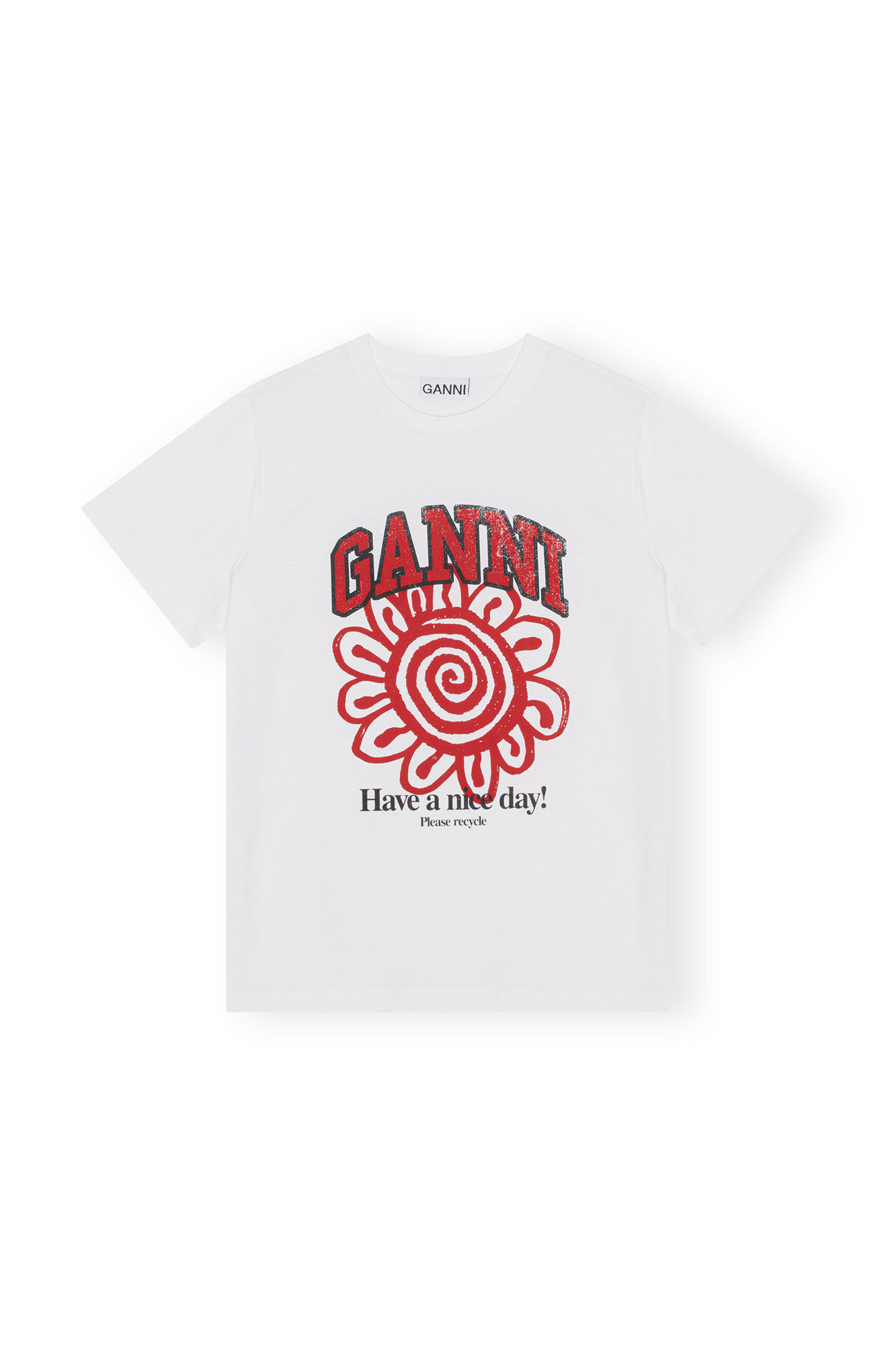 Relaxed Flower organic cotton T-shirt, GANNI