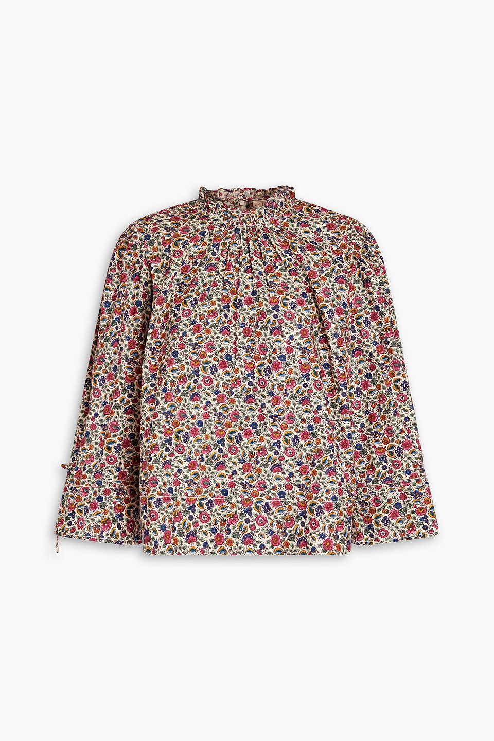 BYTIMO Poppy Floral Cotton-Poplin Blouse | Endource