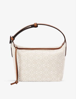 Loewe Small Rainbow Anagram Basket In Iraca Palm And Calfskin in