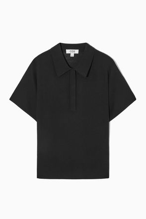 Eight Ribbed Knit Polo