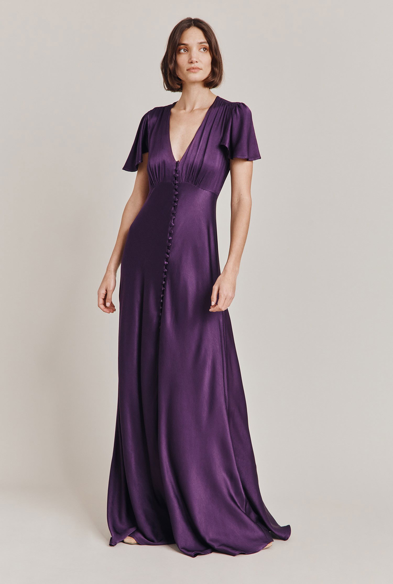 Delphine Satin Maxi Dress | Endource